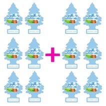 리틀트리 차량용 방향제 6+6 종이방향제 섬머린넨6개 + 섬머린넨6개 총(12개) 실내방향제 디퓨져 미국산 옷장 화장실 방향제, 섬머린넨6개+섬머린넨6개