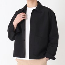 지지블랙 피트 크롭 심플 오버핏 트러커 자켓 캐쥬얼 자켓