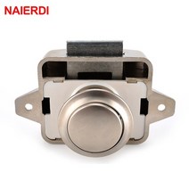 차량용잠금장치10pcs naierdi diamete 26mm 캠핑카 자동차 푸시 잠금 rv 캐러밴 보트 모터 홈 캐비닛 서랍 래치 버튼 잠금 가구 하드웨어, 진주 니켈, 10개