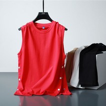 스포츠 조끼 남자의 느슨한 여름 조수 브랜드 코튼 피트니스 농구 민소매 조끼 바닥 셔츠 반팔 티셔츠