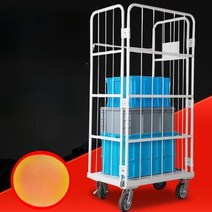 접이식 물류 양문형 롤테이너 카트 운반 대차 사륜망카, 800x600x1450, 800x600x1450 도어 농축