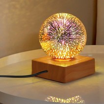 라이트테라피 취침등3D 크리스탈 볼 불꽃 놀이 조명 분위기 수면 테이블 야간 램프 프로젝터 로맨틱 침실, Firework, CHINA, 02 Firework