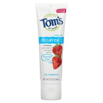 Toms of Maine 어린이용 치약 불소 무함유 딸기 향 144g(5.1oz) [관부가세 포함] 98302