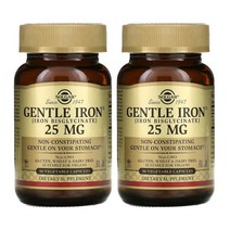 솔가 철분 젠틀 아이언 25mg 90캡슐 2병, 90베지캡슐X2병, 2개, 90정
