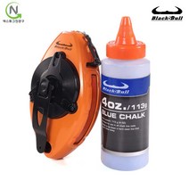 초크라인 쵸크라인 청색 알루미늄 분통 먹줄 먹통 먹실 블랙불, 1개