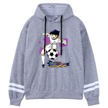 남여 후드 티셔츠 자수 루즈핏 오버핏 빅사이즈 캐주얼 캡틴 츠바사 만화 일본 애니메이션 자 빅 사이즈 패션 하라주쿠 성 까마귀 성