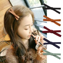 포인트핀 크로스리본 간단한 머리핀 앞머리 집게핀