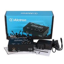 마이크 Alctron MX-6 2 채널 스테레오 믹서 믹싱 프로세서 무대/스튜디오 녹음 용 믹스 독립적으로 조정