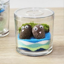비단이끼 생이끼 테라리움 만들기 키트, 추가상품: 색모래(블루톤)
