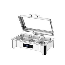 차핑디쉬 음식 보온 호텔 워머기 식당 스프 레스토랑, 사각 3칸 펀칭형/9L