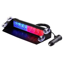 중장비 안전등 경고등 사고방지 12V 8 LED 빨간색 파란색 흰색 자동차 스트로브 경고등 소방관 경찰 led 깜, 04 Blue