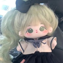 무속성 솜인형 인형 옷 몸체 아이돌 귀여운 20cm, 몸체+머리+양갈래+학원옷, 20cm 뼈대 있음