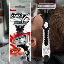 그린생활 도루코 페이스식스 올리브 윤활밴드 휴대용면도기 6중날 10개 일회용, 상세 참조