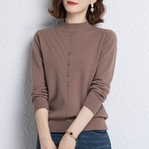 여성니트 패션 반폴라 가을겨울 루즈핏 이너 풀오버 긴팔
