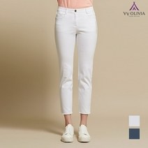 [비비올리비아] 밴딩 포인트 워싱 데님_VVCMPWM3311