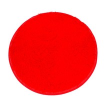 모던한 플러시 라운드 카펫 거실 침실용 푹신하고 부드러운 단색 공간 러그 발코니 바닥 매트 미끄럼, 04 Red