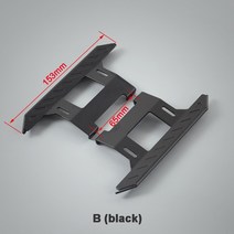 사이드스텝 전동 도어알루미늄 합금 사이드 페달 플레이트 거친 갑옷 금속 슬라이더 1/10 RC 크롤러 축 S, 04 B black