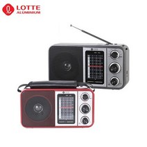 +[플렉스온]+롯데 단파라디오 핑키250 260 8밴드 USB재생 6W 재난대비용휴대 가정용 여행용 등산용[FLEXONmarket]+, option_핑키260(블랙)