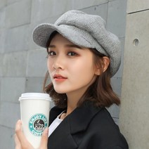 보슈 체크 마도로스 마리오 빵모자 베이직 여성 가을 겨울모자1-7