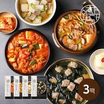 한와담 직화솥에 끓인 국 찌개 4종 3팩, 04.차돌된장찌개 500g 3팩