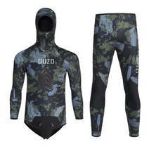 Men Spearfishing Wetsuit Neoprene 3.5mm Open Cell Camouflage Diving Suit 2pcs Set for Hunting Scuba, S, BCM3515-J