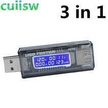 디지털 전압계 전류 측정기 테스터기 8 in1 qc2.0 3.0 4 30v 전력 usb 용량 모니터 계, d 3 in 1