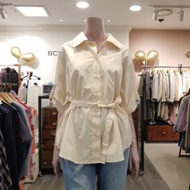 BCBG [올앤선드리] 러블리 블라우스** **허리벨트 칠부소매BL_A1M3G471