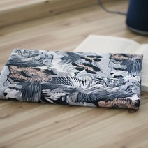 383 탐나요원단 면 스판 트로피컬 원단, 화이트