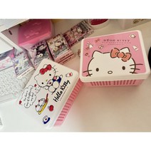 키티 접이식 보관함, 화이트