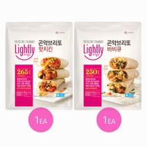 라이틀리 곤약브리또 바비큐 500g x1개 +핫치킨 500g x1개(냉동)(203580401 203580201), 1개