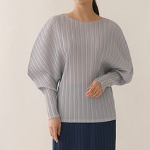 코지 여자 세련된 보머핏 소매 시보리 골지 쉬폰 니트