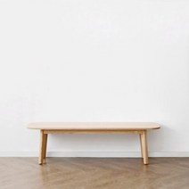 [오크] A1형 커브벤치의자 레드오크, 단품