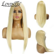 가발 스트레이트 13x4 레이스 프런트 인간의 머리가 발 금발 하이라이트 브라질 Glueless 정면 여성의, [08] 28 inches, [09] Blonde 13x1 Lace Wig