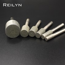 연마재120 6mm 6mm-30mm 그라인딩 헤드 다이아몬드 에머리 생산용 비트, 10 Cylinder 20mm