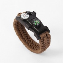 키알리 캠핑 등산 응급상황 밧줄 팔찌 다기능 비상용 파라코드 생존팔찌, 색상, 브라운