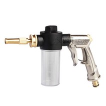 세차 노즐건 210mm ABS 거품통 포함 100ml 폼랜스 세차폼건 신주 고압 수압 거품 워터 셀프 분사 호스 원터치 스프레이건 버블 물 가정용, 210mm 세차 노즐건 세트