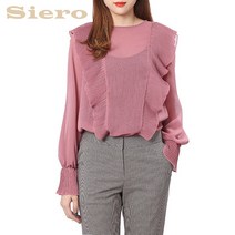 시에로기계 주름 러플 블라우스 SE4SHF4321506840