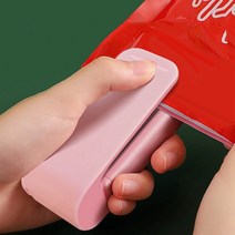 mini plastic bag sealer machine storage bag clip sealing machine 휴대용 실러 포장 씰 식품 스낵 주방 가제트, 분홍색