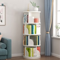 윌앤조이 360도 회전 책장 책꽂이 다용도 진열장 2단 4단 DIY가구 회전선반-7월13일이후발송됩니다.