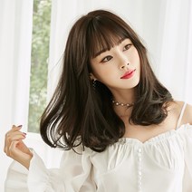 가발녀 내추럴 리얼 이너 볼륨업 웨이브 화섬 가발 헤드커버, 허니 브라운 45Cm, 하나