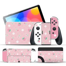 Nintendo Switch OLED용 필름 스티커 Nintendo Switch OLED 콘솔과 Joy-Con 컨트롤러용 풀커버 스킨 스티커, Style 1