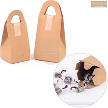 미니 민자 손잡이 간식 선물 포장 케이스 쿠키 마카롱 포장지 답례품 용기, 소