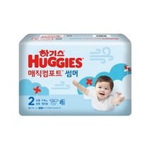 2023 하기스 매직컴포트썸머 소형 2단계 밴드형 남여공용(4~8kg), 56매