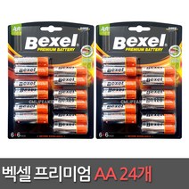벡셀 프리미엄 알카라인 건전지 AA, 2팩, 12개입