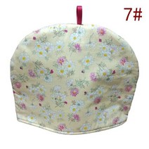 티코지 내구성 패션 찻주전자 절연 커버 먼지 외부 코튼 인쇄 차 cosies 가정용 장식, 7, 1개