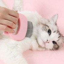 캣독 무자극 안아픈 고양이 죽은털 제거 빗 관리 마사지 단모종 장모종 사랑빗 힐링브러쉬, 1개, 블루