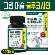 뉴질랜드 초록입홍합 그린 머슬 글루코사민 무릎 관절 연골 영양제 상어연골 손목 손가락 여성 남성 부모님 청소년 성장기 보조제, 1박스, 그린머슬 글루코사민 120회