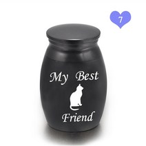 강아지스톤함 강아지비석 강아지유골함 애완 동물인간의 유골 관에 대한 3 검은 조각 가능한 미니 화장 항아리 장례식 사랑의 상실 티타늄 스틸 화장 항아리 항아리, 3 PC 항아리 - 7, 16x25mm