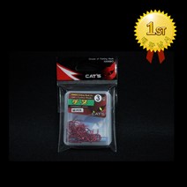 한보조침 캣츠 레드감성돔바늘 지누치누적색바늘 덕용, 4호