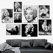 마릴린먼로 그림 액자 20종 No11~20 프레임 3호(27x19cm), 20번/프레임액자(흰색)